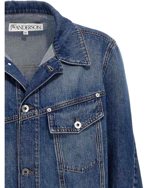 J.W. Anderson Blue Twisted Workwear Denim Jacket for men