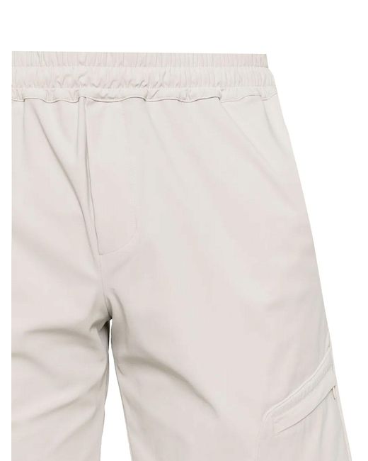 Eleventy White Nylon Blend Bermuda Shorts for men