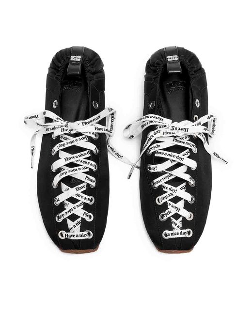 Ganni Black Sporty Ballerina