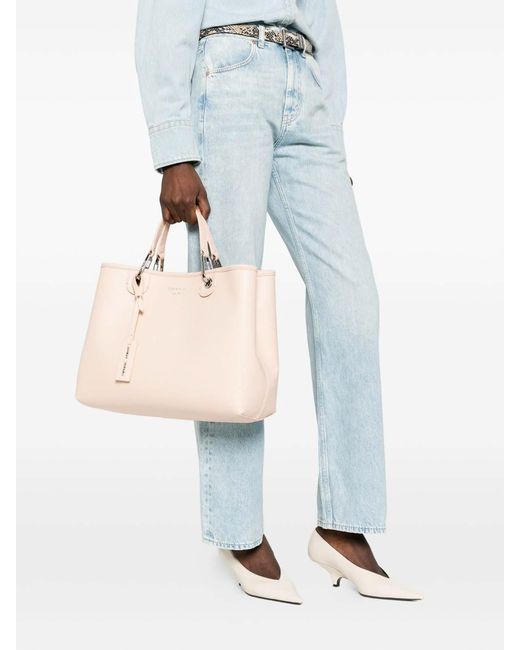 Emporio Armani Pink Myea Medium Shopping Bag