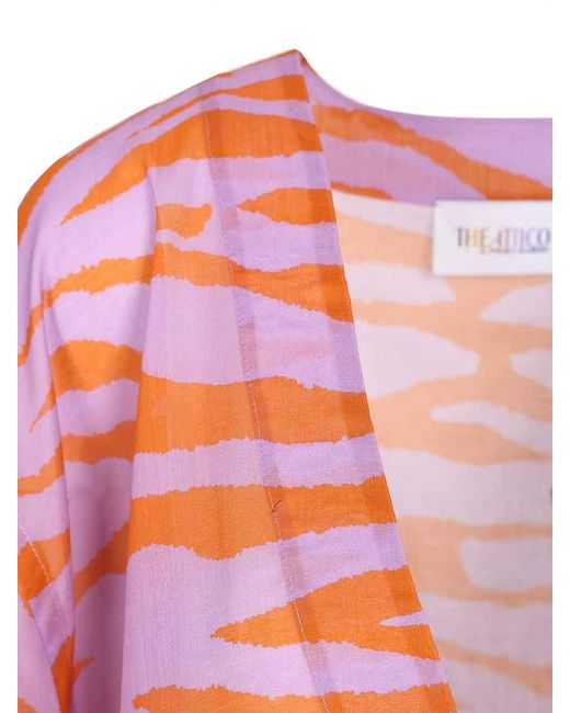 The Attico Pink Animal Print Blouse