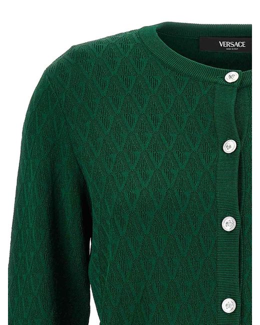 Versace Green Cardigan Pattern V