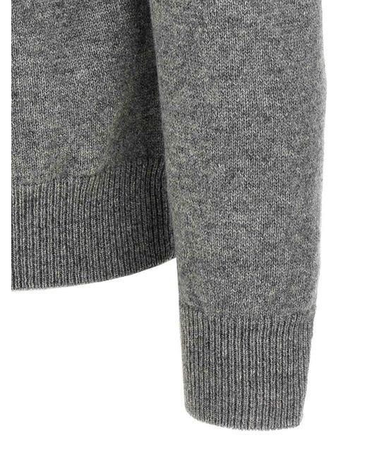 Zanone Gray Wool Sweater for men