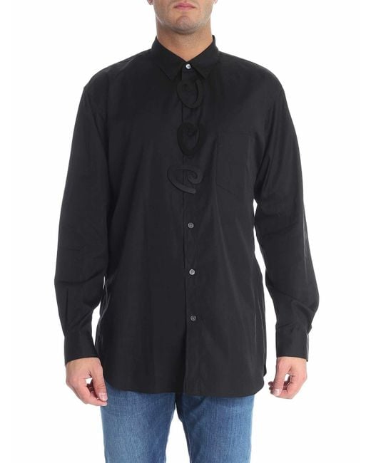 Comme des Garçons Blue Shirt With Rigid Inserts for men