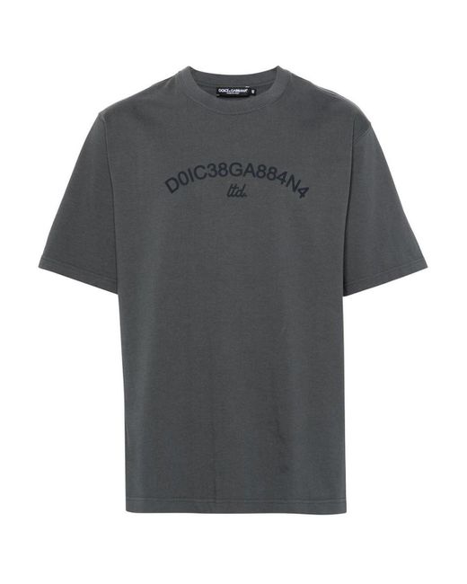 Dolce & Gabbana Gray Cotton T-shirt for men