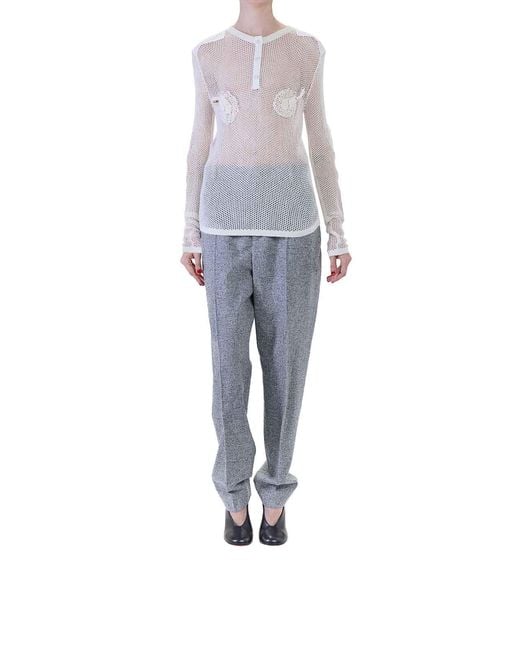 Moschino White Goose Net Shirt