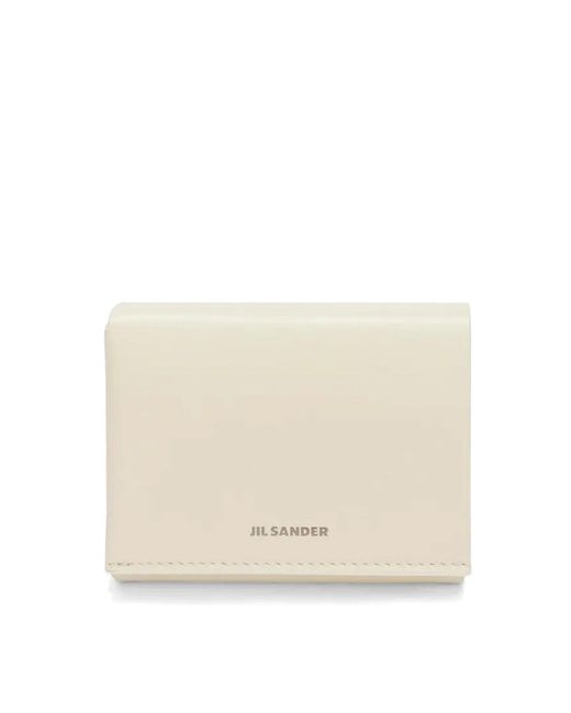 Jil Sander Natural Folded Leather Card Holder