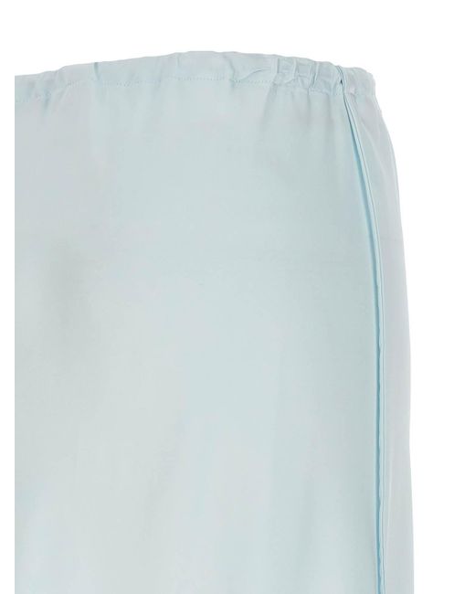 Jil Sander Blue Skirt Elastic Waistband