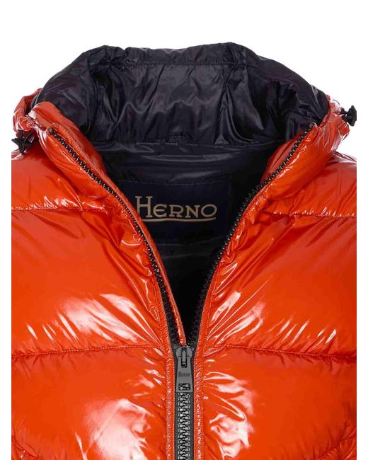 Herno Orange Gloss Bomber for men