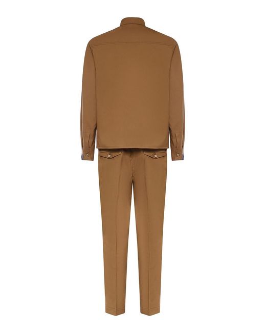 Santaniello Natural Wool Blend Coordinated Suit for men
