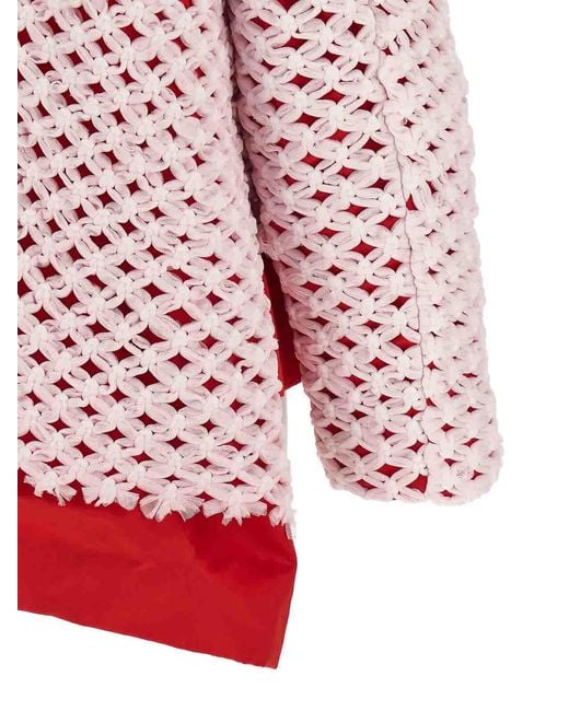 Comme des Garçons Red Tulle Weave Blazer