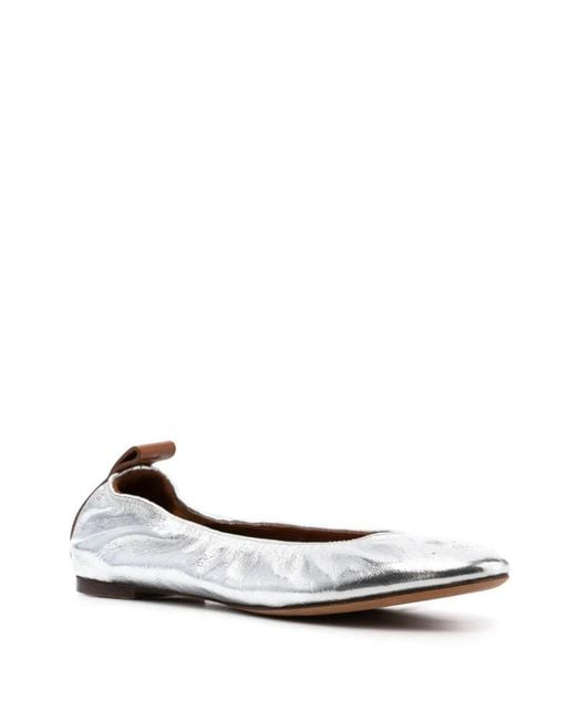 Lanvin White Ballerinas