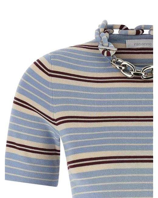 Rabanne Blue Chain T-Shirt
