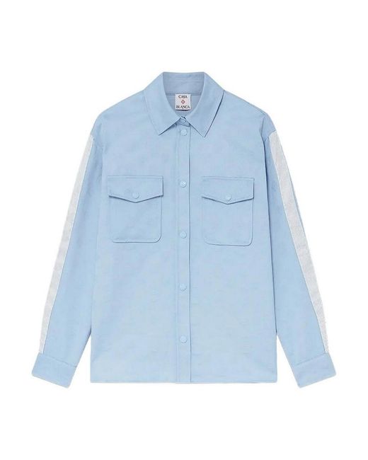 Casablanca Blue All-Over Pattern Shirt