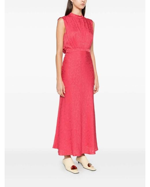Saloni Pink Fleur F Maxi Dress