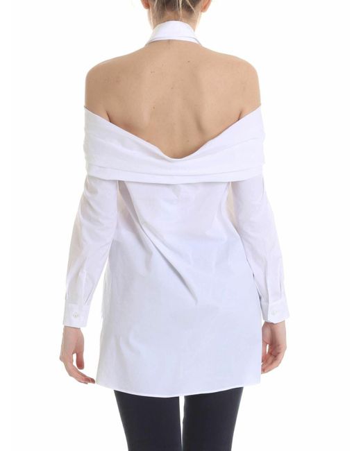 Vivetta White Savigliano Shirt With Rose Detail