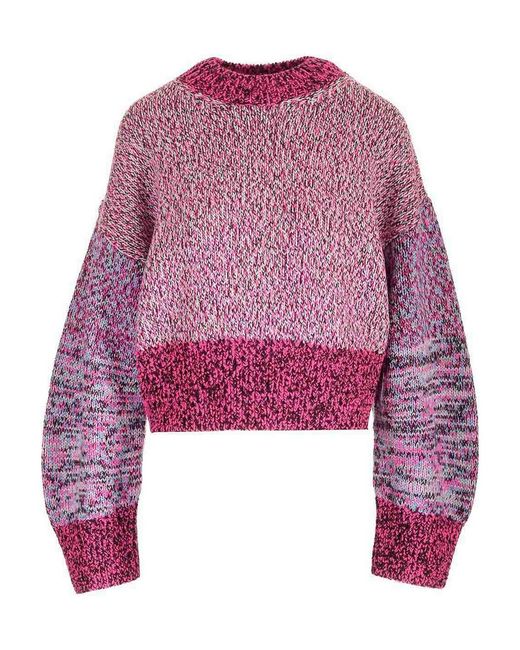 Loewe Red Multi-Thread Mouliné Wool Sweater
