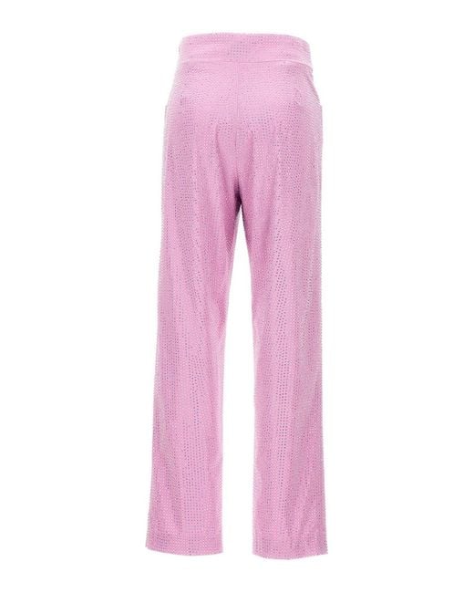 GIUSEPPE DI MORABITO Pink Cotton Pants With Crystals
