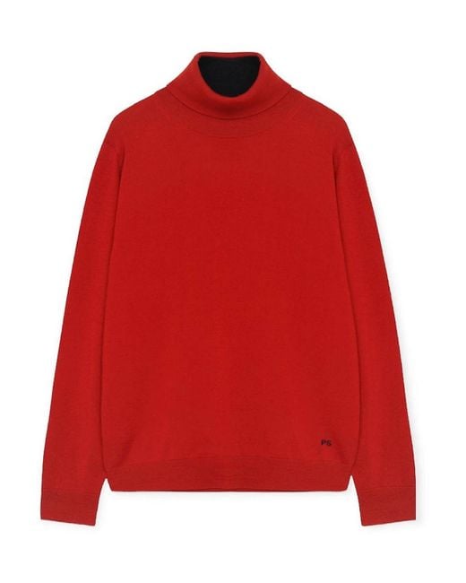 Paul Smith Red Pullover Roll Neck for men