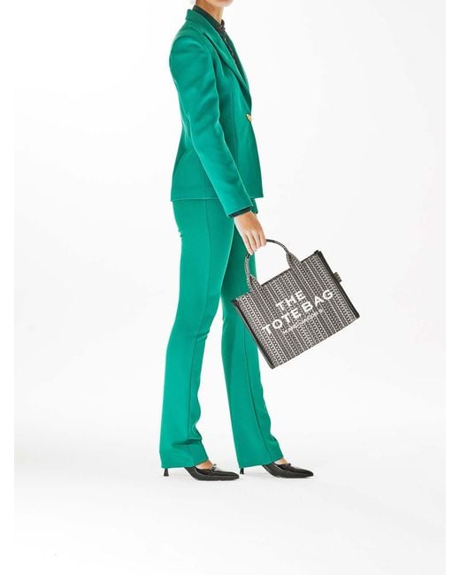Marc Jacobs Black The Medium Tote Monogram Jacquard