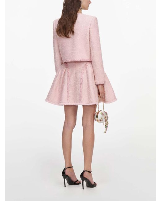 Self-Portrait Pink Boucle Jacket