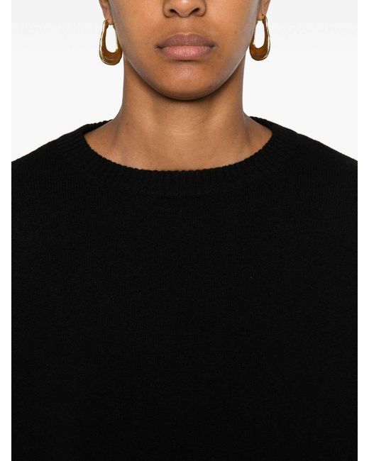 Be You Black Cashmere Crewneck Sweater