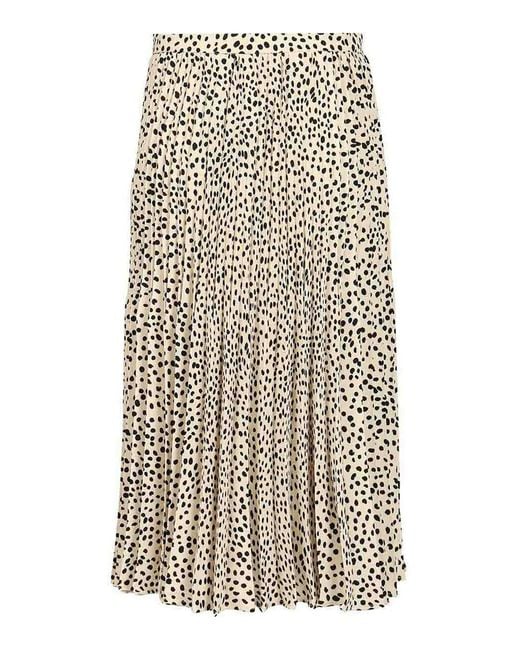 Max Mara Natural Pleated Midi Skirt Skirts