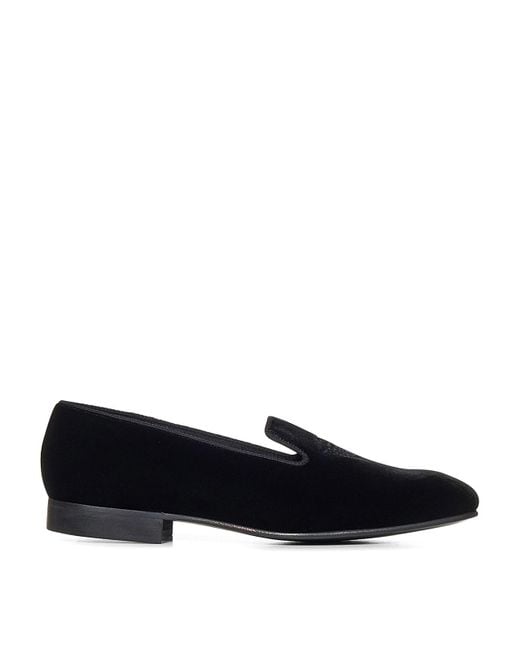 Church's Black Sovereign Velvet Loafers for men