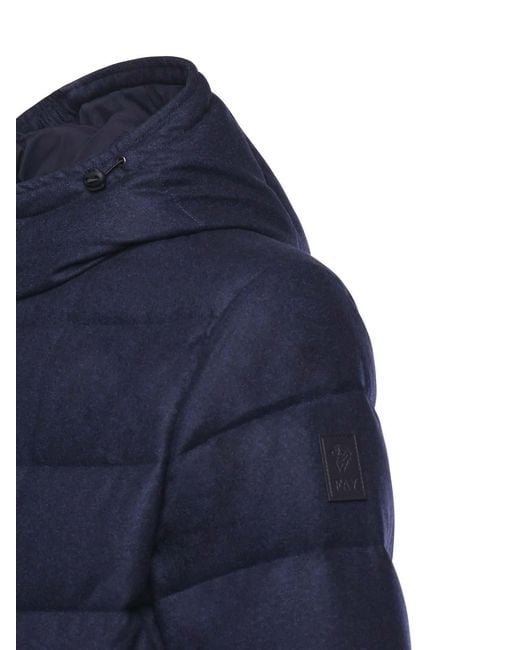 Fay Blue Double-Front Down Jacket for men