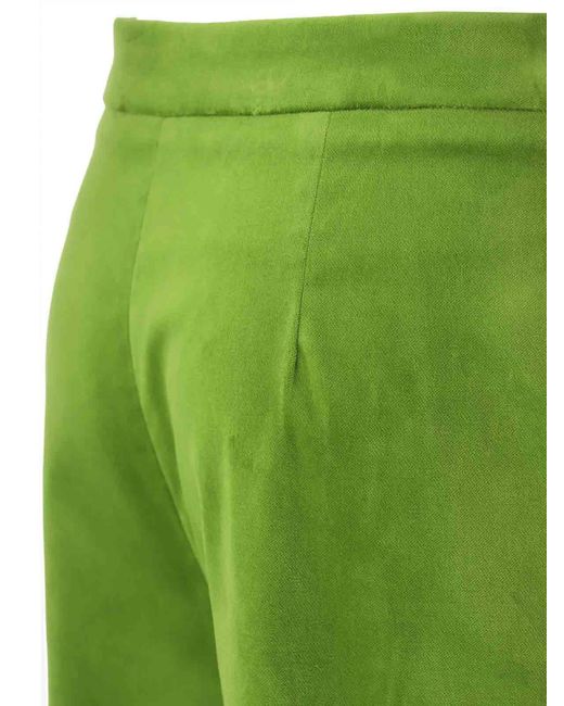 Vivetta Green Stretch Velvet Trousers