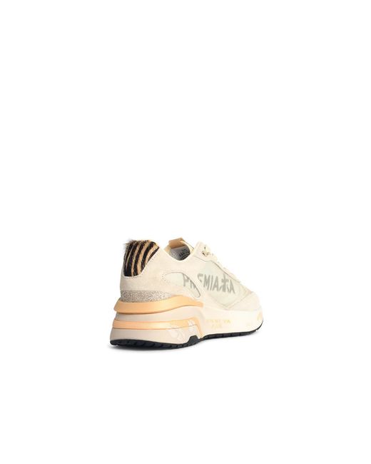 Premiata White Moerund Suede Blend Sneakers