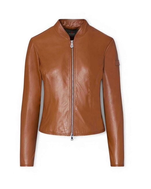 Peuterey Brown Leather Jacket