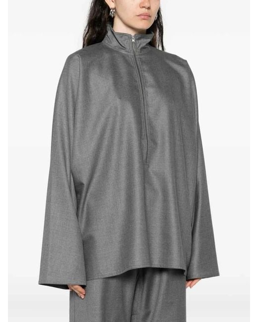 Sofie D'Hoore Gray Shirt With Front Zipper