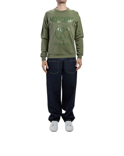 Moschino Green Dqm Sweatshirt for men