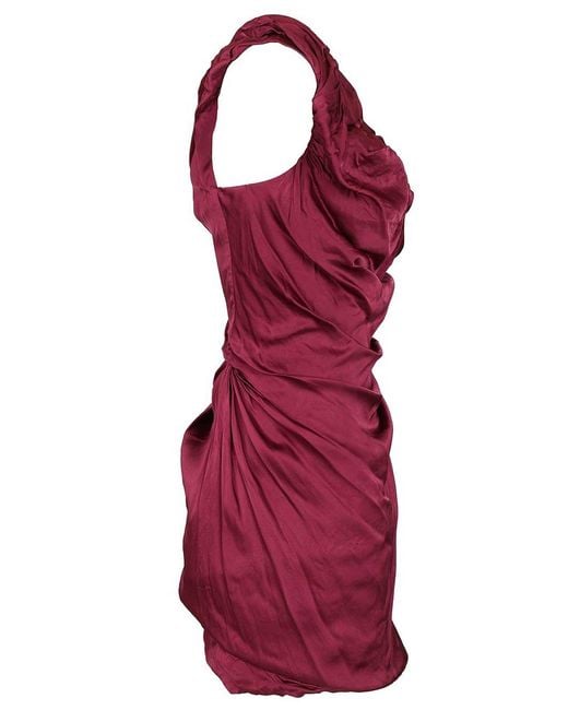 Vivienne Westwood Red Twisted Ginnie Mini Dress