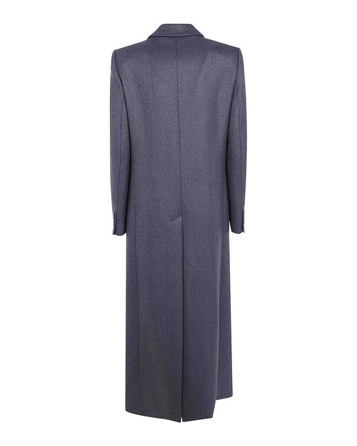 DR. HOPE Blue Singlebreasted Long Coat