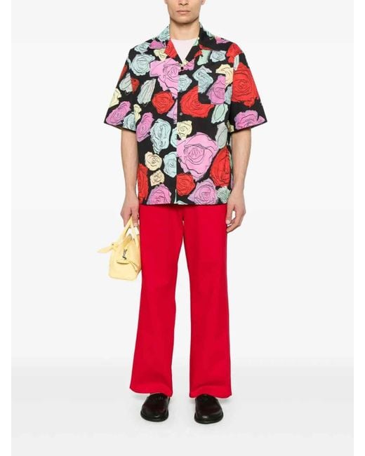 Marni Red Shirt Multicolore for men