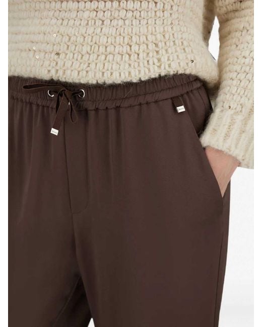 Herno Brown Elastic Waist Trousers