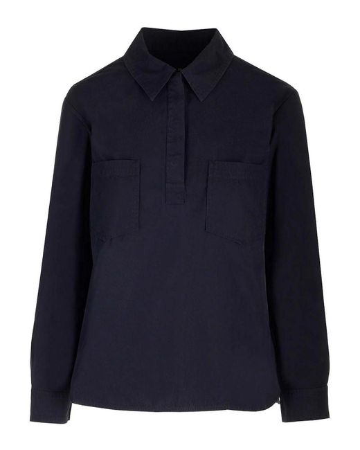 A.P.C. Blue Midnight Cotton Shirt
