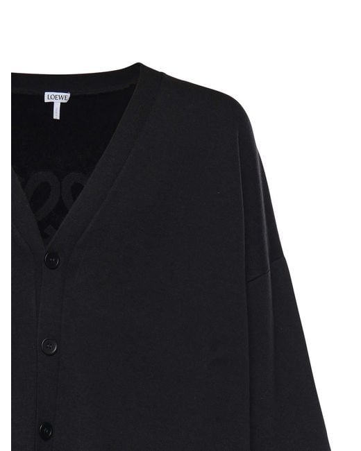 Loewe Black Wool Blend Cardigan for men