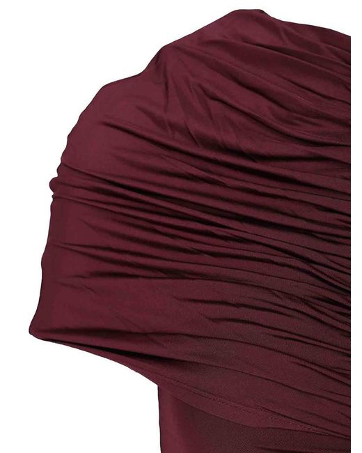 Self-Portrait Purple Ruffled Midi Dress