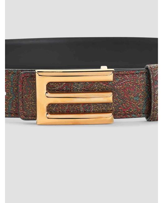 Etro White Belt Buckle Logo