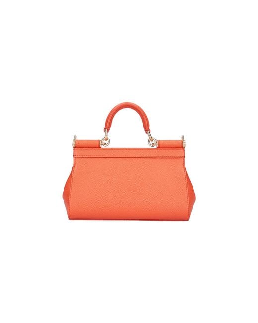 Dolce & Gabbana Orange Mini Sicily Handbag
