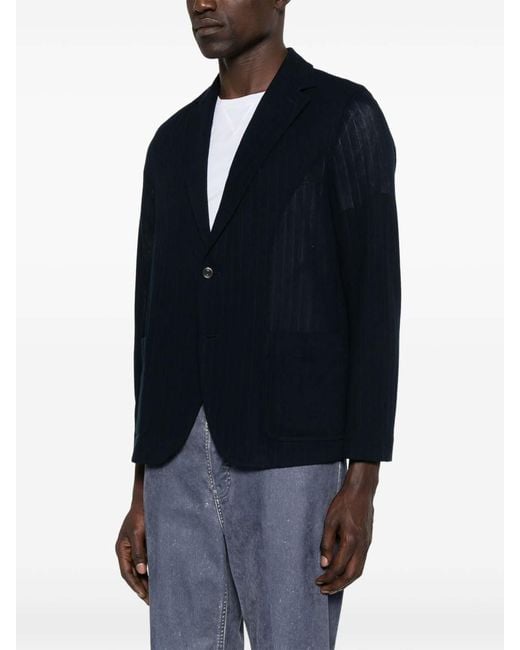 Circolo 1901 Blue Cotton Single-Breasted Jacket for men