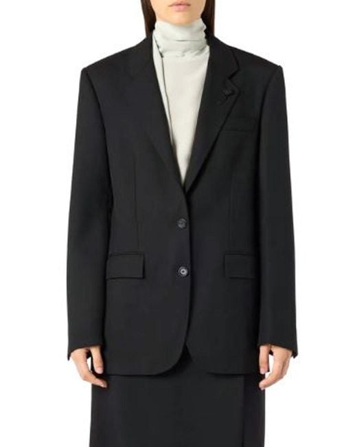 Lardini Black Oversized Jacket