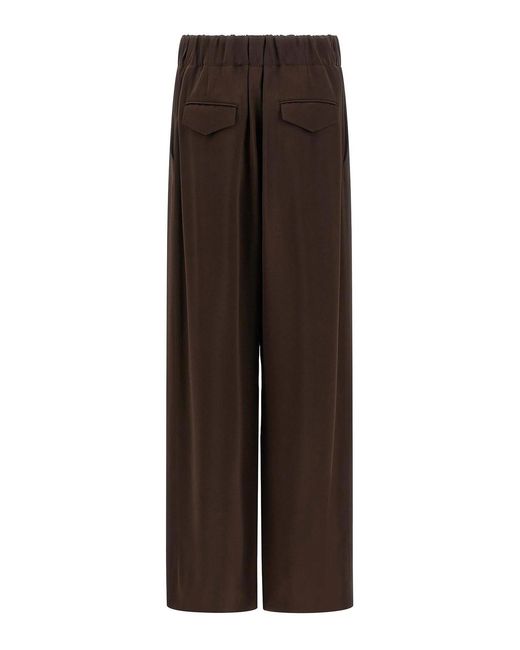 Jil Sander Brown Fluid Viscose Pants