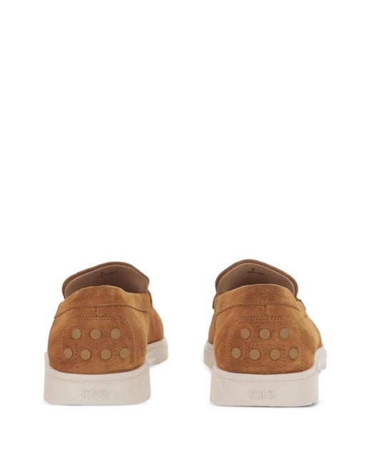 Tod's Brown Leather Loafers for men