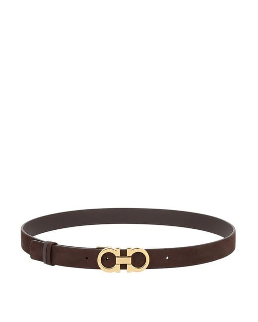 Ferragamo White Reversible Belt