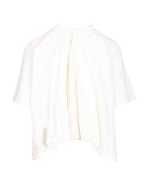 Jacquemus White Cotton And Silk T-Shirt
