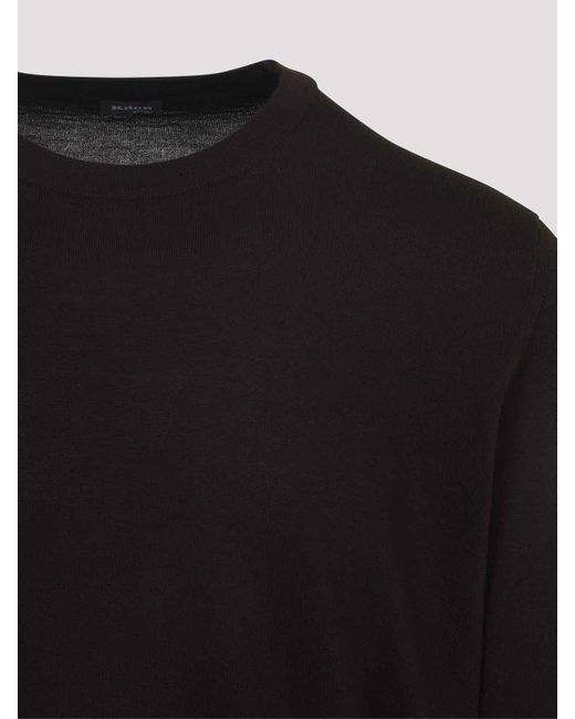 Kiton Black Cashmere Pullover for men